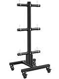 Olympic Weight Plate Rack Tree Bumper Plate Holder für Zwei-Zoll-und Ein-Zoll-Platten und Langhantel Lagerung mit Transport-Räder und Locking Casters