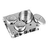 Gatuida 3 Stück Teiliges Nail Cup mit Deckel Flüssigkeitspulver Behälter aus Kompakt und Praktisch für Natürliche Kunst und Acrylnägel für Professionelle Maniküre