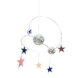 xowwyue Disco Kugel Deko - Spiralförmige Deko Kugel Prismen Sonnenfänger,Dekoratives Hängeelement Mit Reflektierenden Sternen Für Garten Terrasse Wohnzimmer Party Auto,Hängedeko Für Innen Und Außen