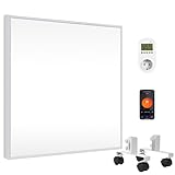 FrauSonne Infrarotheizung Standgerät 350W mit Smart Thermostat, Infrarot Wandheizung–Mobiler Energiesparender Elektro-Heizstrahler mit Überhitzungsschutz für Innenräume und Bad– 20 Jahre Garantie