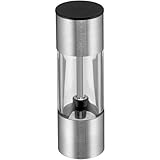 WMF Mini Gewürzmühle klein 11 cm unbefüllt, Cromargan Edelstahl, mini Pfeffermühle, Grinder, Glas, Keramikmahlwerk, Salzmühle klein, Pfeffermühle klein