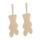 OATIPHO 2 Stück Luffa-duschbürste Luffa-schwamm Körperpeeling Scrubber Körperbürste Zum Duschen Peeling-duschschwamm Duschzubehör Körperpeeling-schwamm Badschwamm Beige