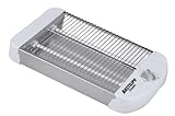 Bastilipo - Flachtoaster, 600W, 2 Heizelemente, mechanischer Timer, weiß, TPB-600