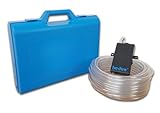 hedue® 1-Mann-Schlauchwasserwaage - Elektronische Schlauchwaage mit 3-Ton-Akustik, Schlauchwasserwaage 20m