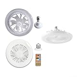 E27 Mini-Deckenventilator mit Licht und Fernbedienung, ideal für kleine Räume, die eine effiziente Luftzirkulation benötigen (C)