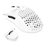 Lazmin112 Kabellose Maus, Computermaus, verstellbare tragbare PC-Maus, PC-Maus für Laptop, PC (weiß)