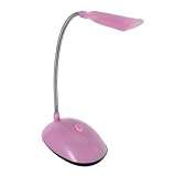 KONTONTY Klappbare Tischlampe kabellose tischlampe moderne tischleuchte schlafzimmerlampe schlafzimmer beleuchtung Kompakte Schreibtischlampe ästhetische Lampe Retro-Lampe Plastik Rosa