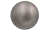 silber matt leicht gewölbte Metall Knöpfe mit Öse (10 Stück) (13mm)