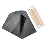 COHEALI Graphit Kohlepapier Einseitiges Transferpapier Schwarz mit Zeichenwerkzeugen Langlebiges Kohlepapier zum Zeichnen Übertragen Leinwand Holz Glas Metall Keramik für Kunst und