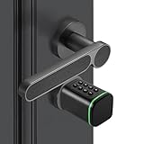 Elektronisches Türschloss, Türschloss Haustür Code Smart Lock mit 4 Entsperrungsoptionen (APP, Passwort, Smart Keycard, manueller Schlüssel), für 35-45mm Türdicke (Schwarz)