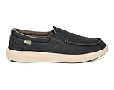 Sanuk Mason Herren-Slipper | Herrenschuhe | Schlupfschuhe für Herren | Herren-Slipper | herausnehmbares Komfort-Fußbett, Schwarz, 41.5 EU