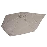 ROMISBABA Ersatz Sonnenschirmbezug Halbrund 27m aus Robustem Polyester mit UV Schutz für Terrasse Balkon Garten Pool Verstellbar Windfest Leicht Austauschbar