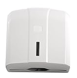 SemyTop Falthandtuch-Spender, Kunststoff Circa 500 Blatt, Geeignet für C und ZZ- Falz Papier, weiß, 1 Stück