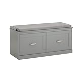 SoBuy FSR131-HG Schuhbank mit Sitzfläche Sitzbank mit Stauraum Dielenbank Schuhtruhe Sitzkommode Schuhregal schmal BHT ca.: 98x49x37cm