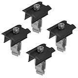 Avoltik Solarmodul Halterung - 4x Mittelklemme mit Aluminiumlegierung für Solarmodul Höhe 30mm-45mm I Solarmodul Befestigung für PV-Anlagen I Korrosionsbeständig – EASY-CLICK-SYSTEM – schwarz