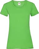 Fruit of the Loom Lady-Fit Valueweight Damen T-Shirt (M) (Limette)