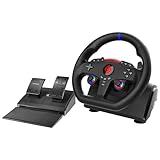 SUBSONIC – Lenkrad Superdrive 270 GT-5 – PS5-Lenkrad mit LED-Beleuchtung, zwei Joysticks, 270°-Drehung, mit Pedalen und Schaltwippen am Lenkrad. Kompatibel mit PS5 und PC – Schwarz