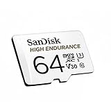 SanDisk High Endurance microSDXC Speicherkarte 64 GB + Adapter (Für Dash-Cams und private Überwachungskameras, 100 MB/s Lesen, V30 für Full-HD und 4K-Videos)