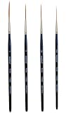 Nadelstreifen-Pinsel-Set - Toray Synthetik - Script Liner Künstlerpinsel - 000, 00, 0 und 1