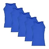 Fruit of the Loom Valueweight Athletic Vest Unterhemd 5er-Pack Herren, Royal, S