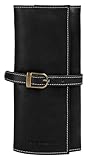 bruno banani Schmuckrolle Echt Leder Damen | Elegante Leder-Aufbewahrung mit 2 Reißverschlussfächern und abnehmbaren Einsätzen | 021908