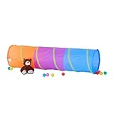 Relaxdays 10022470 Spieltunnel für Kinder, farbenfroher Krabbeltunnel f. Jungen und Mädchen, robuster Pop Up Kriechtunnel, bunt