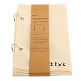 Purokise Blanko-Stoff-Skizzenbuch, hochwertiges, faltbares, tragbares Reisetagebuch-Notizbuch aus Leinen für Künstler, Studenten, professionelle Bastler, 17,5 x 14,5 cm