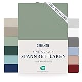 Dreamzie Spannbetttlaken 140x190/200 cm - 35 cm Tiefe Tasche - 100% Mikrofaser Bettlaken - Hellgrün, Schadstoffgeprüft(Oeko TEX), Bettlaken mit Gummizug