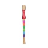 Dilwe Holz Recorder, - Farben erleichtern es, die Töne zu Lernen - glatter Oberfläche/ Kante - Bildung Holzflöte Ton Recorder Spielzeug für Kinder Anfänger(Mehrfarben)