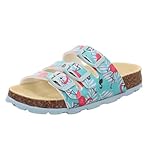 Superfit Fussbettpantoffel Hausschuh, Türkis/Rosa 7510, 28 EU