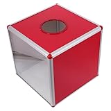 UKCOCO Kasten -Box Große Tombola-Tickets Tombolaboxen Mit Schlitz Tombola-los-Inhaber Tombolaboxen Für Tickets Kästen Für Tombola-Tickets Tombolaschale Wahlurnen Rot Acryl