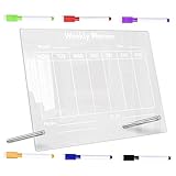 TEHAUX 1 Satz Transparente Schreibtafel Whiteboard-trockenlöscher Schild Trockener Radiergummi Trocken Abwischbare Marker Mit Feiner Spitze Desktop-memoboard Message Board Löschen Acryl