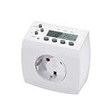 HBN Digitale Zeitschaltuhr Wochenzeitschaltuhr Steckdose, LCD-Display Programmierbare Timer Steckdose, 8 konfigurierbare Schaltprogramme, 16A / 3680W, 1 Pack
