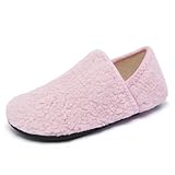 Heiiwarm Plüsch Hausschuhe für Kinder - Mädchen Junge Warm House Indoor Schuhe Leichtes Gewicht Pantoffeln Rosa 34/35