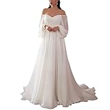 ORANDESIGNE Abendkleid Damen Lang Elegant Ballkleid V-Ausschnitt Maxikleid Sommerkleid Taillenbankettkleid Årmelloses Cocktailkleid Sexy Split Kleid Hohe Taille Weihnachtskleider F Weiß L