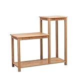 PUFAHAU Blumentopfständer Für Den Garten, Holz, Pflanzenregal, Wunderschönes Handgefertigtes Orientalisches Fischglas, Vasenständer Für Wohnzimmer, Dekoration, Blumentopfhalter F(B)