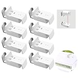 HVIHWI 8 Stück Klemmträger Plissee Ersatzteile, Universal Weiße Plissee Halterung ohne Bohren für Fenster und Türen, Zubehör für Gespanntes Faltrollo Doppelrollo Jalousien am Fensterrahmen