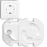 Hoffenbach 30x Steckdosen Kindersicherung – Steckdosensicherung mit Drehmechanik – Schutz für Babys & Kinder – Steckdosenschutz verhindert Unfälle & Stromschläge – Steckdose Kinderschutz – Weiß
