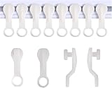 Vorhangschienengleiter-Haken, Kunststoff, weiß, Vorhangschiene, Schienengleiter, Haken, 100 Stück, Vorhangschiene, Riemenscheibe für Decke, Vorhangschiene, einfache Montage, starker Kunststoff.