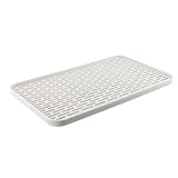 volumoon 39x22.5cm Abtropfschale, Abtropfgestell mit Auffangschale, Abtropfmatte aus Kunststoff, Geschirr Abtropfständer, Multifunktionales Drain Board, Abtropfbrett für Tassen Obst Tee Baduntensilien