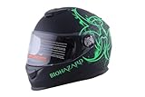 Kinder Integralhelm Bio-Hazard AHP – Motorradhelm für Kinder, ABS-Schale, robuster Kinderhelm für Downhill, Quad und Motocross, grün (XS)