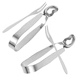 CLISPEED 4 STÜCKE Edelstahl Escargot Schneckenzangen und Gabeln Set Langlebig Spülmaschinenfest Besteck für Meeresfrüchte Servieren und Restaurantgebrauch