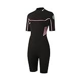 ZCCO Neoprenanzug Shorty für Damen, 3/2mm Kurze Neoprenanzüge für kaltes Wasser, CR-Neopren Tauchanzüge zum Tauchen Surfen Schnorcheln Kajakfahren Wassersport