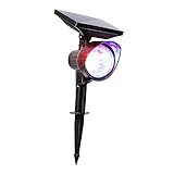 UPKOCH Drehbarer Solarlichtprojektor Wasserdichte LED Projektionslampe für Garten Nachtlichtprojektor mit Buntem Sonnenfleck für Innen und Außeneinsätze