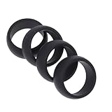 OFFIGAM 4 STÜCKE Flexible Silikonringe für Herren Sportlicher Finger Ehering schoner Weiche Strapazierfähige Fitness Accessoires Bequem und Hautfreundlich zum Schutz bei Aktivitäten