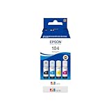 Epson EcoTank 104 Original Tinte in Flaschen, Multipack mit vier Farben