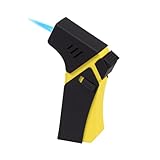 Passatore Jet Burner Grand Prix Tisch-Feuerzeug gelb-schwarz, Blaue Jetflamme, nachfüllbar