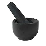 Kaizen Casa Mörser und Stößel aus Stein, zum Mahlen von Gewürzen, Pesto-Pulver, Kräutern, Zerkleinern von Tabletten, normale Größe (Mörser: 9,52 cm x 6,98 cm, Stößel: 12,7 cm x 3,81 cm)