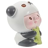 HAMPPLIES Entzückende Harz Tierpuppe Statue Cartoon Für Zuhause Niedliches Ornament Für Tischdekoration