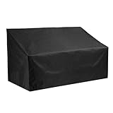 Gartenbank Abdeckung - 210D Oxford Gewebe Abdeckhauben Für Bänke Mit Verstellbare Nylon-Zugbänder - UV-Beständig Wasserdicht Winddicht Reißfest Für Garten Patio